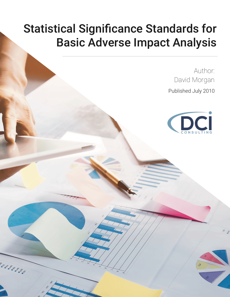 Statistical significance standards for basic adverse impact analysis